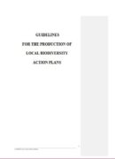 Guidelines for the Production of Local Biodiversity Action Plans (Draft)